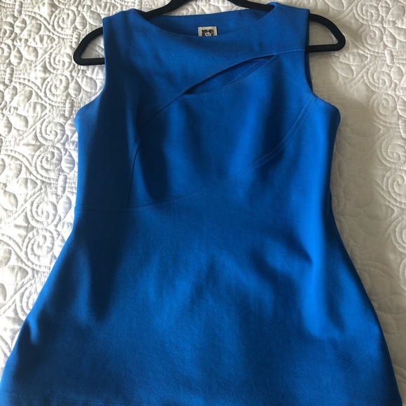 Anne Klein Tops - Anne Klein cobalt blue top with cut out